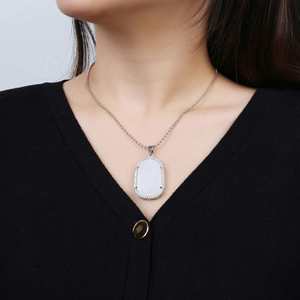 Collier Pendentif Perles Zirconium Plaqué Or Style Religieux Vintage Or/Argent Saint Jude Personnalisé Bijou Cadeau Homme Femme Fête - Product Image 3