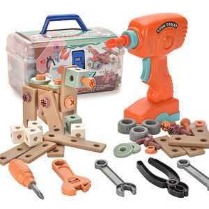 Ensemble d'outils pour enfants de 144 pièces, jeu de simulation de démontage avec tournevis électrique, boîte de rangement, construction de formes 3D, cadeau d'ingénierie - Product Image 1