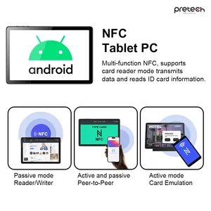 Inteligente todo en uno de mano biométrica pantalla táctil inalámbrica portátil NFC tablet android pos terminal WiFi con huella digital de la tableta