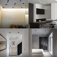 Spots LED architecturaux Ecolux CE ETL SAA, orientables, en aluminium, pour intérieur, spots encastrés LED COB, éclairage encastré pour hôtel