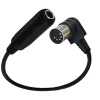 Rechtwinkliges MIDI 5-poliges Din-Kabel DC 6,35mm TS/TRS-Stecker-Buchse-Adapter DIN5P-Audiokabel-Stereogeräte mit Din 5-Anschlüssen