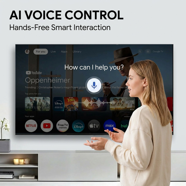 Android OS 14/15/16 Frameless Full HD & 4K UHD LED Smart TV Dual Band WiFi Multi-Language Hotel TV