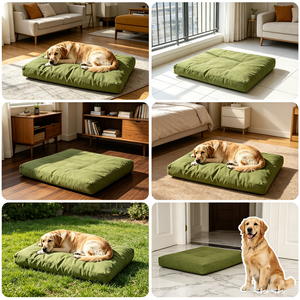 Canvas Dog Bed Extra <b>Large</b> Heavy Duty Waterproof Washable Removable Cover Flat Pet <b>Mat</b> for <b>Large</b> Breeds Indoor Outdoor Porch - Product Image 5