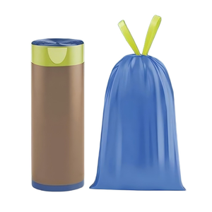 HuamaohengchunUltra Strong Drawstring Trash Bags,8 Gallon,Fragrance Free,<b>Small</b> Garbage Bags 10 pcs Blue - Product Image 1