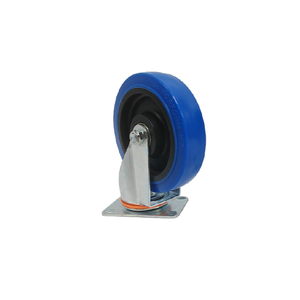 Universal <span class=keywords><strong>Caster</strong></span> Wheels 4 Polegada <span class=keywords><strong>TPR</strong></span> Azul Rodízios Mão Caminhão Trolley Heavy Duty Rodas Parafuso Rodízios 100mm - Product Image 1