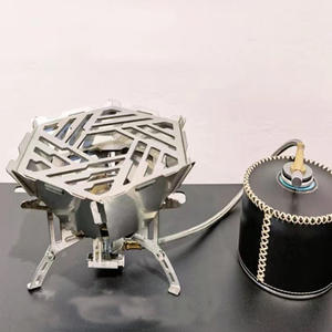 ฝาครอบกันลมสำหรับเตาสไปเดอร์ สแตนเลสทรงหกเหลี่ยม พกพาสะดวก น้ำหนักเบาพิเศษ อุปกรณ์เสริมสำหรับเตาแก๊สแคมป์ปิ้ง - Product Image 1