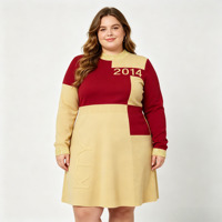 Robe pull moulante à manches longues OEM, personnalisable avec logo, vêtements féminins tendance, col à sequins, mini-robe décontractée à poignets côtelés