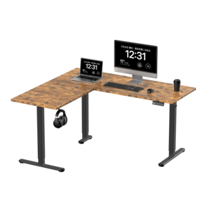 Escritorio de oficina convertible moderno personalizado, motor único, ajuste de altura de 3 etapas, parte superior de Metal blanco y negro extensible, 3 etapas - Product Image 4