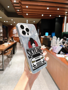 Funda para Teléfono con Diseño Deportivo JDM Skyline, Textura Metálica Plateada, TPU Antichoque, Antihuellas, Protección de Lente, Pintura UV - Product Image 2