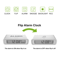 Moderner reversibler FLIP LCD Radio Desk Wecker mit Hintergrund beleuchtung Digital anzeige