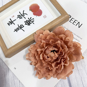 Fleurs artificielles Meiyu Craft, pivoines simulées en soie, décorations pour mariage et maison, 12 couleurs - Product Image 3