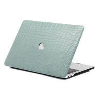 Housse antichoc pour ordinateur portable en cuir PU Texture Croco logo évidé étui de protection à rabat pour Macbook Pro 14 15