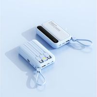 Offre Spéciale câble intégré petite alimentation mobile mince 10000mAh batterie externe à charge rapide