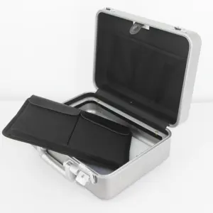 Enstrength casing kotak aluminium ekstrusi, wadah peralatan kosong portabel dapat dikunci dengan sisipan busa kustom