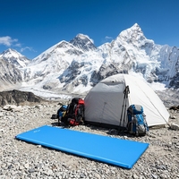 Matelas de camping auto-gonflant léger, directement de l'usine, avec noyau en mousse, système de valve facile, imperméable, en polyester 190T et PVC