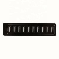 Adaptador de corriente inteligente de 10 puertos, 50W 10A, cargador de pared USB para iPhone y tabletas.