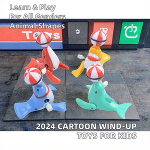 Nouveauté 2024 : Jouets éducatifs en plastique à remonter pour bébés de 0 à 24 mois – Dauphin motorisé, balle rotative, jouets animaux adaptés aux enfants - Product Image 3