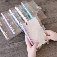Album à anneaux A5 pour cartes PVC, 6 clips, couverture transparente A6, mini-classeur, personnalisable avec impression UV