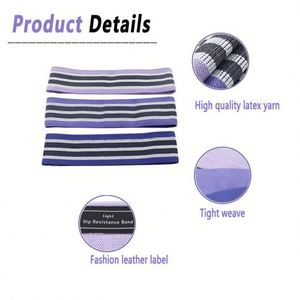 Promotion : Bande de Résistance Élastique en Coton pour Fessiers et Hanches, Équipement de Fitness Portable, Violet, Personnalisable - Product Image 6