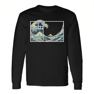 Camiseta de manga larga The Great Fibonacci Wave Off Kanagawa - Product Image 2