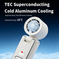Ventilador Portátil Mejorado con Enfriamiento por Hielo, Ventilador Personal Recargable por USB, Mini Ventilador de Mano/Cuello/Escritorio