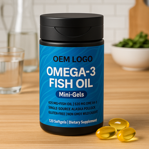 โอเมก้า 3 น้ำมันปลาแบบซอฟเจล ดีไซน์ฟรีจากผู้ผลิต (OEM) ความเข้มข้นสามเท่า  แหล่งน้ำมันปลาจากปลาพอลล็อคป่าอลาสก้า  อาหารเสริมน้ำมันปลา - Product Image 4