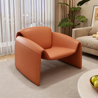 Fauteuil d'appoint moderne en velours, rembourré en éponge douce, avec assise en tissu et pieds en bois, idéal pour salon, chambre ou bureau