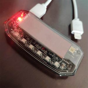 Pengisi daya USB lampu tenaga surya 6 LED <span class=keywords><strong>Alarm</strong></span> mobil Flash keamanan pencegah pencuri merah/biru anti-maling Pemberitahuan menunjukkan satu cara - Product Image 6