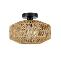 Plafonnier LED moderne en fer style Wabi-Sabi avec papier parchemin, indice de protection IP33, blanc chaud, pour la maison, le bureau, le couloir, la chambre