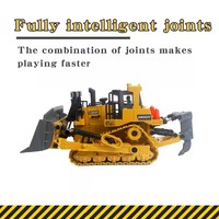 Coche de Control Remoto Profesional de 9 Canales, Tipo Bulldozer, para Acrobacias, 2.4G, Eléctrico, de Aleación, Modelo de Simulación