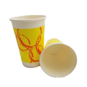 カスタム印刷ロゴ紙コーヒーカップシングルウォールジュースカップ