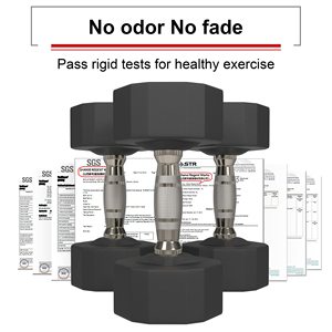 PROIRON 10kg <span class=keywords><strong>haltères</strong></span> enduits de caoutchouc poids inodores ensemble hommes femmes maison Gym Fitness entraînement <span class=keywords><strong>exercice</strong></span> - Product Image 5