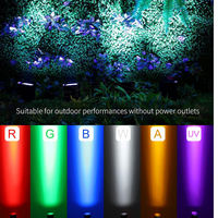 Projecteur de scène LED sans fil 6x18W 6-en-1 RGBWAUV avec contrôle DMX512/WiFi pour DJ, mariages et éclairage de discothèque