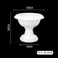 Urne européenne en plastique jardinière mariage fleur Vase jardin porche Pot colonne blanc jardinière extérieur décor à la maison