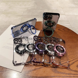 ฟิล์มป้องกันสำหรับ16 <span class=keywords><strong>PRO</strong></span> <span class=keywords><strong>MAX</strong></span> 15 14 13 12 11 PC, เคสป้องกันเลนส์ชาร์จแบบแม่เหล็กแบบใสเคสโทรศัพท์มือถือ - Product Image 2