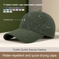 Gorra de Béisbol OEM de Alta Calidad, 6 Paneles, Poliéster Transpirable, Secado Rápido, Unisex, Perforada, con Perforación Láser, Deportiva, Impermeable