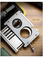 Accessoires pour couper les cigares - Ciseaux à ressort en acier inoxydable en forme de U - Accessoires de fumage de luxe portables - Vente en gros disponible