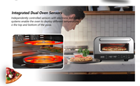 Four à pizza électrique moderne 12L grille-pain réfractaire haute température pour usage domestique avec accessoire de cuisson