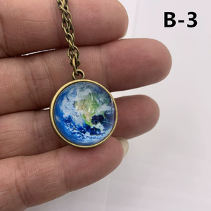 <span class=keywords><strong>Collana</strong></span> Luminosa a Doppia Sfera di Vetro con Sistema Solare e <span class=keywords><strong>Cielo</strong></span> Stellato, Brilla al Buio, Vendita all'Ingrosso N81102 - Product Image 4