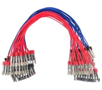 Câbles de test à double embout avec pinces crocodiles Touchgoal TG-FPC-04, sondes isolées en PTFE/PVC avec coque arrière, accessoires de connecteurs rouge et bleu