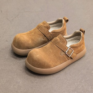 Cotton shoes 2026 spring new style matte leather with buckle <b>padded</b> one-piece slip-on over sized men's shoes - Product Image 1