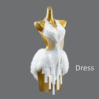 Robe de danse latine à plumes, costume de compétition professionnel à franges, tenue de danse Samba style Blackpool pour femmes