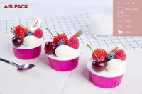 Einweg-Aluminiumfolie-Becher & Deckel 125ml 4oz Cupcake-Backformen Dessert-Behälter zum Mitnehmen Kuchendekoration Zubehör