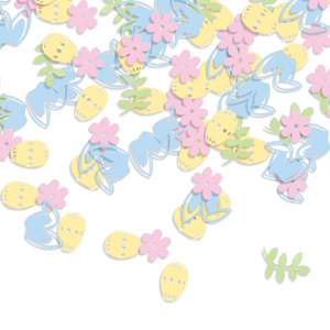 Damai กระดาษโปรยผสมกระดาษอีสเตอร์รูปทรงไข่กระต่ายสีสันสดใสบิตกระดาษสำหรับตกแต่งงานปาร์ตี้อีสเตอร์วันเกิด - Product Image 1