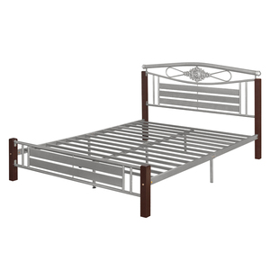 โครงเตียงโลหะคู่2024เตียงขนาดควีนไซส์ผลิตจากแผ่นเหล็ก100ชิ้นรองรับเตียง - Product Image 3