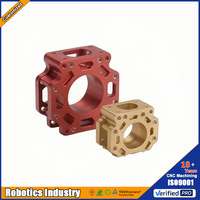 Base de module robotique creuse en aluminium usiné CNC de précision sur mesure pour l'automatisation industrielle