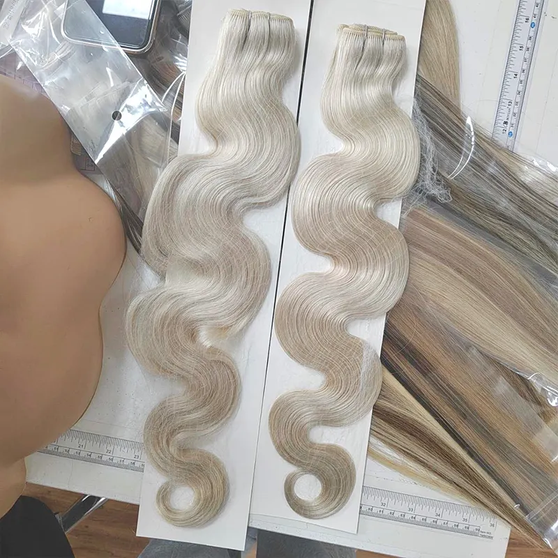 Body Wave Hair Weft Weave Hair Sew in Weft Human Hair Extension Blonde Balayage Color Salon Profession Ready to ship