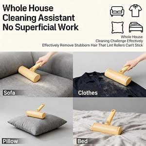 Rouleau Brosse Pliable en Caoutchouc <span class=keywords><strong>Anti</strong></span>-Statique pour Éliminer les Poils d'Animaux, Idéal pour Plusieurs Animaux Domestiques et le Nettoyage des Meubles à la Maison - Product Image 6