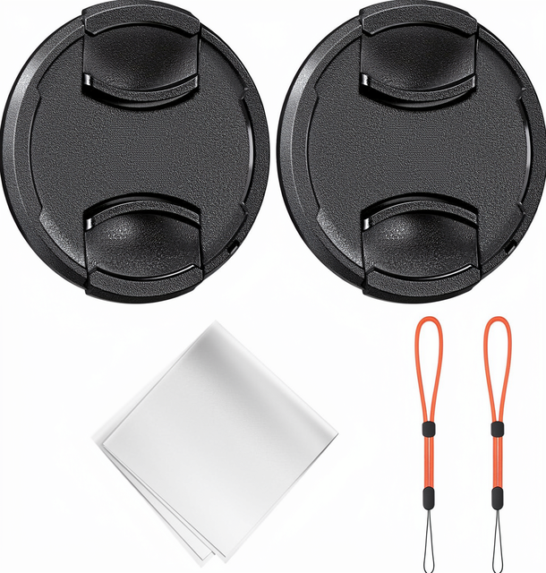OEM/RingTeam Second-Generation Center Pinch Lens Cap 52/58/62/67/72/77/82mm Anti-Dust Lens Cover for Canon Cameras Accessories
