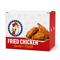 Cajas de Papel Antigrasa Impresas Personalizadas para Pollo Frito, Cajas Desechables para Comida para Llevar, para Restaurantes de Comida Rápida, al por Mayor